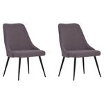 Casa si Gradina - Mobilier - Scaune si fotolii - Scaune - Scaune de bucatarie, 2 buc., gri taupe, material textil - Infinity.ro