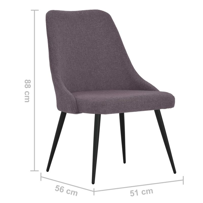 Casa si Gradina - Mobilier - Scaune si fotolii - Scaune - Scaune de bucatarie, 2 buc., gri taupe, material textil - Infinity.ro