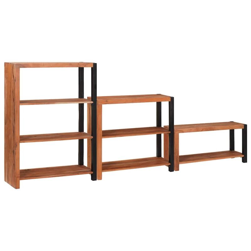 Casa si Gradina - Mobilier - Biblioteci si rafturi - Biblioteci - Raft pentru carti 3 pcs Maro 80 x 30 x 110 cm - Infinity.ro