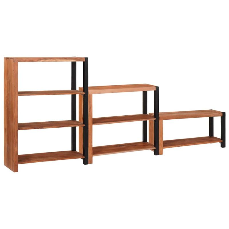 Casa si Gradina - Mobilier - Biblioteci si rafturi - Biblioteci - Raft pentru carti 3 pcs Maro 80 x 30 x 110 cm - Infinity.ro