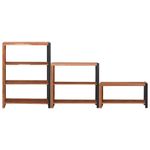 Casa si Gradina - Mobilier - Biblioteci si rafturi - Biblioteci - Raft pentru carti 3 pcs Maro 80 x 30 x 110 cm - Infinity.ro