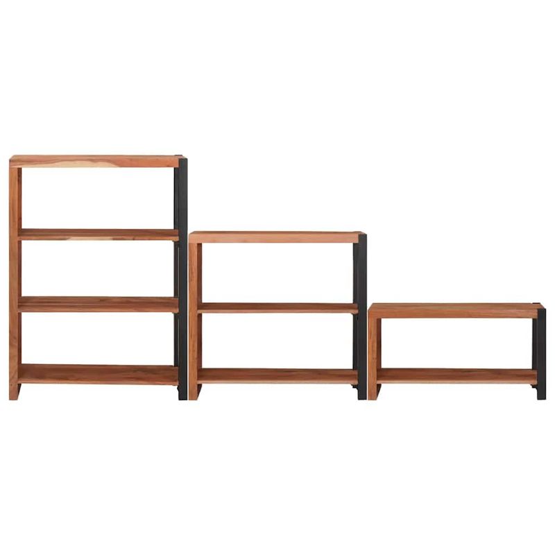 Casa si Gradina - Mobilier - Biblioteci si rafturi - Biblioteci - Raft pentru carti 3 pcs Maro 80 x 30 x 110 cm - Infinity.ro