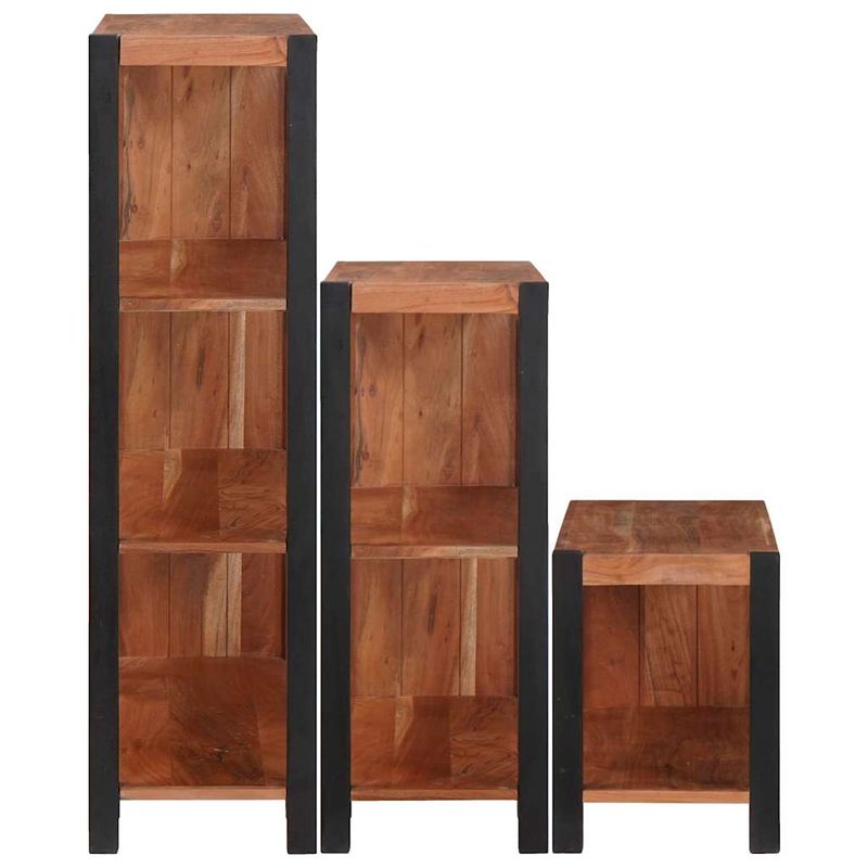 Casa si Gradina - Mobilier - Biblioteci si rafturi - Biblioteci - Raft pentru carti 3 pcs Maro 80 x 30 x 110 cm - Infinity.ro