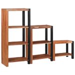 Casa si Gradina - Mobilier - Biblioteci si rafturi - Biblioteci - Raft pentru carti 3 pcs Maro 50 x 30 x 110 cm - Infinity.ro