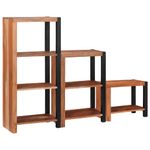 Casa si Gradina - Mobilier - Biblioteci si rafturi - Biblioteci - Raft pentru carti 3 pcs Maro 50 x 30 x 110 cm - Infinity.ro