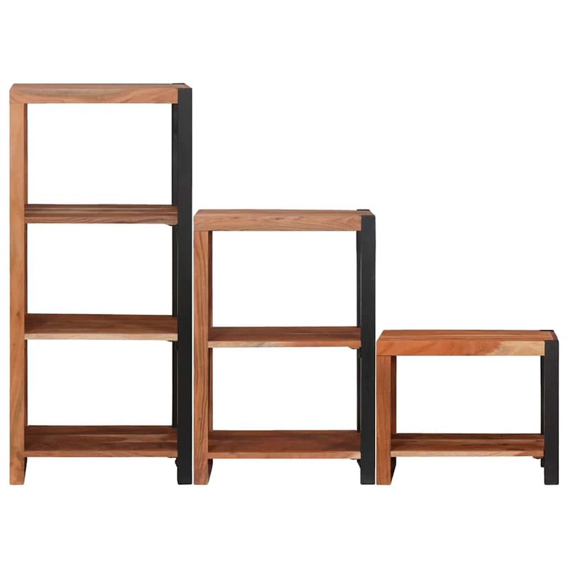 Casa si Gradina - Mobilier - Biblioteci si rafturi - Biblioteci - Raft pentru carti 3 pcs Maro 50 x 30 x 110 cm - Infinity.ro