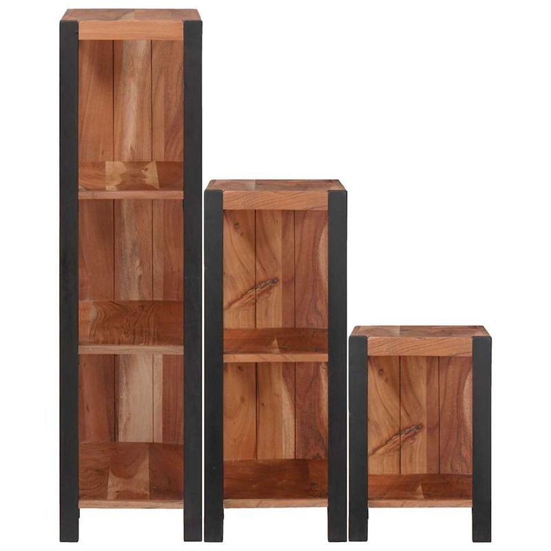 Casa si Gradina - Mobilier - Biblioteci si rafturi - Biblioteci - Raft pentru carti 3 pcs Maro 50 x 30 x 110 cm - Infinity.ro