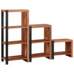 Casa si Gradina - Mobilier - Biblioteci si rafturi - Biblioteci - Raft pentru carti 3 pcs Maro 50 x 30 x 110 cm - Infinity.ro
