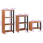 Casa si Gradina - Mobilier - Biblioteci si rafturi - Biblioteci - Raft pentru carti 3 pcs Maro 50 x 30 x 110 cm - Infinity.ro