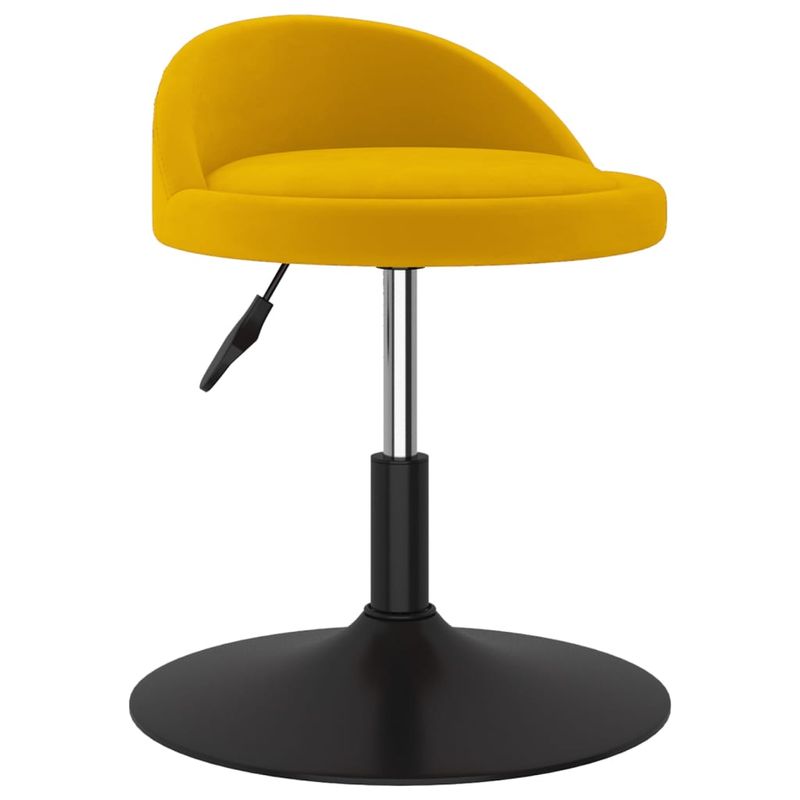 Casa si Gradina - Mobilier - Scaune si fotolii - Scaune - Scaune de bucatarie pivotante, 2 buc., galben, catifea - Infinity.ro