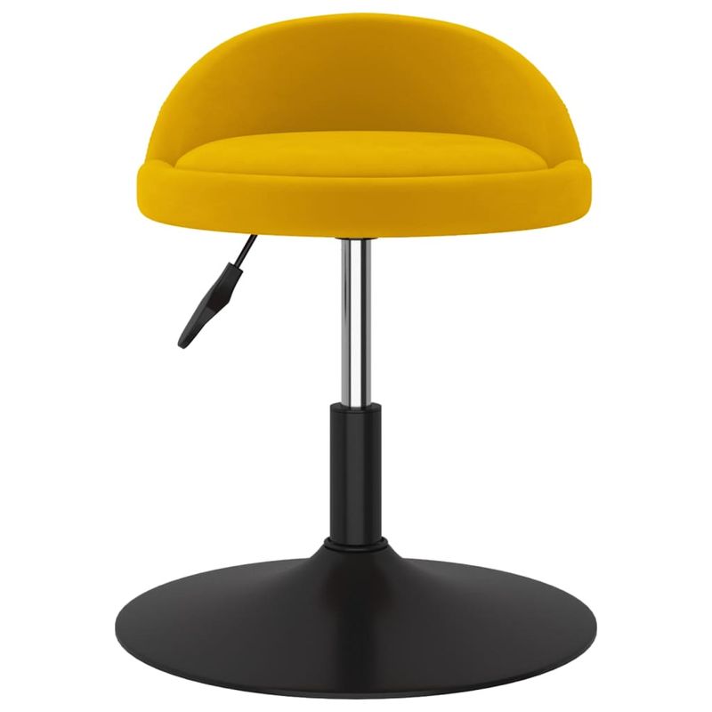 Casa si Gradina - Mobilier - Scaune si fotolii - Scaune - Scaune de bucatarie pivotante, 2 buc., galben, catifea - Infinity.ro