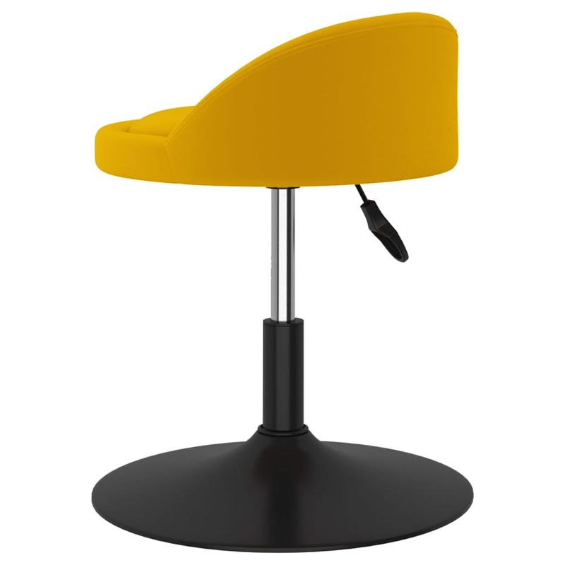 Casa si Gradina - Mobilier - Scaune si fotolii - Scaune - Scaune de bucatarie pivotante, 2 buc., galben, catifea - Infinity.ro