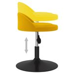Casa si Gradina - Mobilier - Scaune si fotolii - Scaune - Scaune de bucatarie pivotante, 2 buc., galben, catifea - Infinity.ro