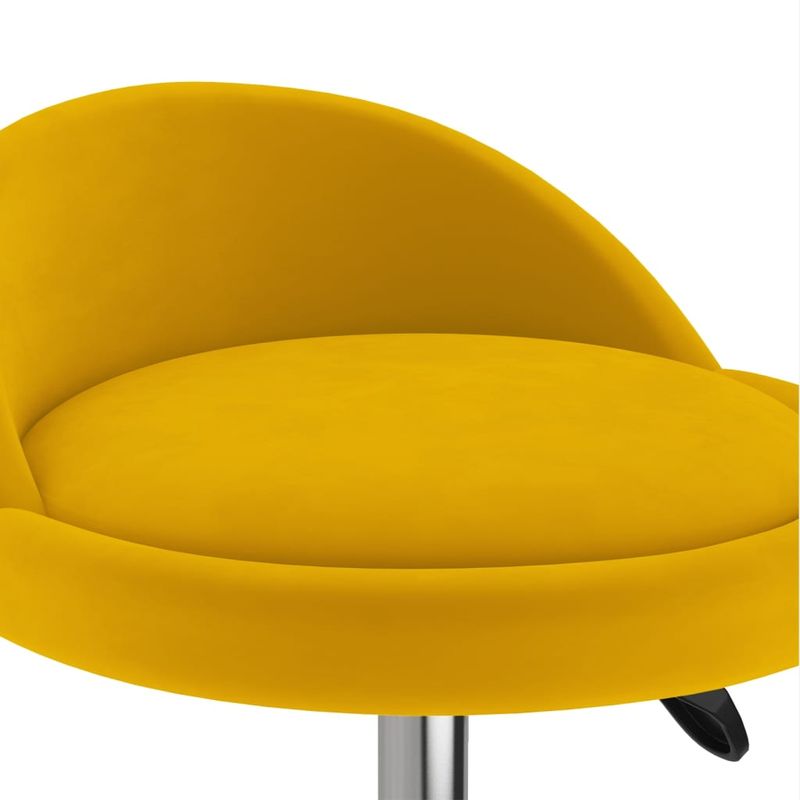 Casa si Gradina - Mobilier - Scaune si fotolii - Scaune - Scaune de bucatarie pivotante, 2 buc., galben, catifea - Infinity.ro