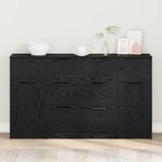 Casa si Gradina - Mobilier - Comode si corpuri - Comode - Bufet 3 pcs Stejar negru 121 x 30 x 70 cm Lemn compozit - Infinity.ro