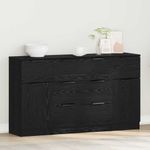 Casa si Gradina - Mobilier - Comode si corpuri - Comode - Bufet 3 pcs Stejar negru 121 x 30 x 70 cm Lemn compozit - Infinity.ro