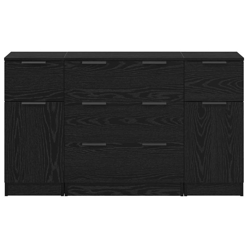 Casa si Gradina - Mobilier - Comode si corpuri - Comode - Bufet 3 pcs Stejar negru 121 x 30 x 70 cm Lemn compozit - Infinity.ro