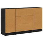 Casa si Gradina - Mobilier - Comode si corpuri - Comode - Bufet 3 pcs Stejar negru 121 x 30 x 70 cm Lemn compozit - Infinity.ro