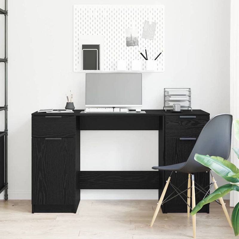Casa si Gradina - Mobilier - Mese si birouri - Birouri - Birou cu sertar Stejar negru 133 x 50 x 75 cm Lemn compozit - Infinity.ro