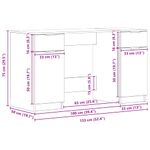 Casa si Gradina - Mobilier - Mese si birouri - Birouri - Birou cu sertar Stejar negru 133 x 50 x 75 cm Lemn compozit - Infinity.ro