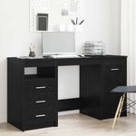 Casa si Gradina - Mobilier - Mese si birouri - Birouri - Birou cu sertar Stejar negru 140 x 50 x 76 cm Lemn compozit - Infinity.ro