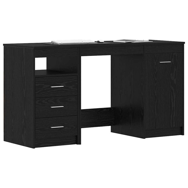 Casa si Gradina - Mobilier - Mese si birouri - Birouri - Birou cu sertar Stejar negru 140 x 50 x 76 cm Lemn compozit - Infinity.ro