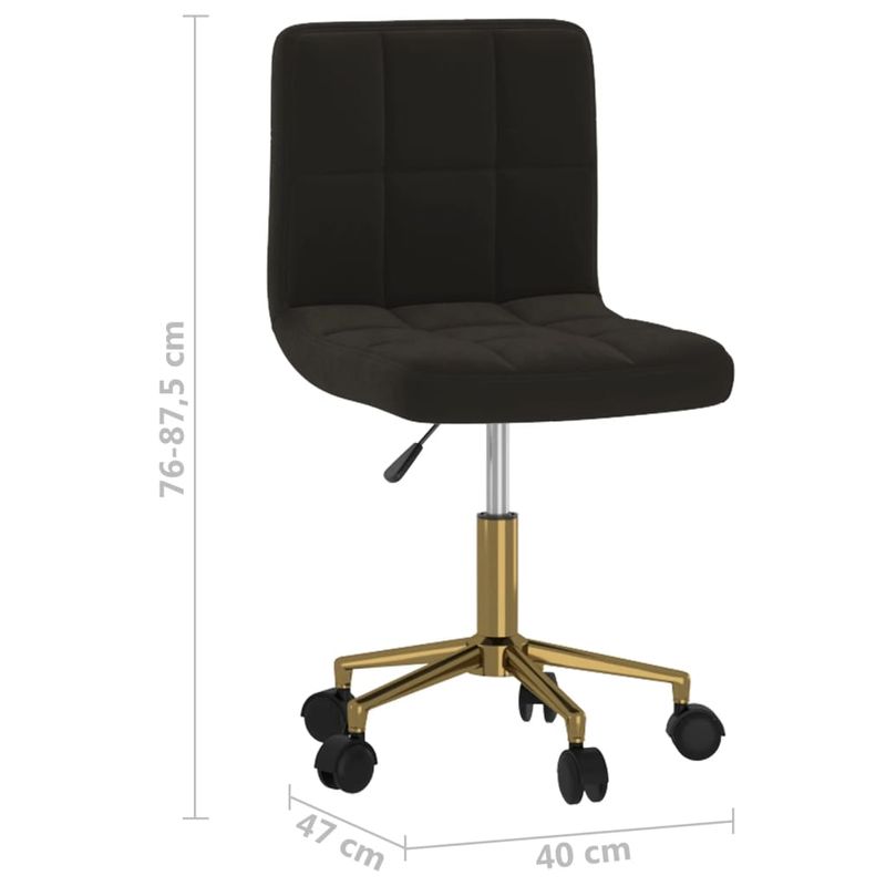 Casa si Gradina - Mobilier - Scaune si fotolii - Scaune - Scaune de bucatarie pivotante, 2 buc., negru, catifea - Infinity.ro