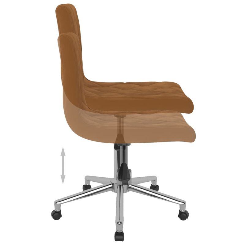 Casa si Gradina - Mobilier - Scaune si fotolii - Scaune - Scaun de birou pivotant, maro, catifea - Infinity.ro