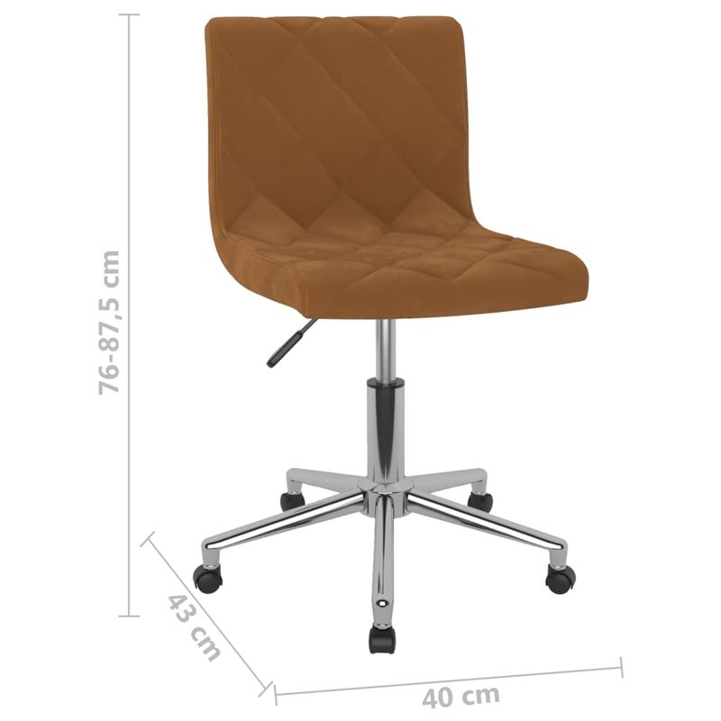 Casa si Gradina - Mobilier - Scaune si fotolii - Scaune - Scaun de birou pivotant, maro, catifea - Infinity.ro