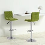 Casa si Gradina - Mobilier - Scaune si fotolii - Scaune - Scaune de bar, 2 buc., verde deschis, catifea - Infinity.ro