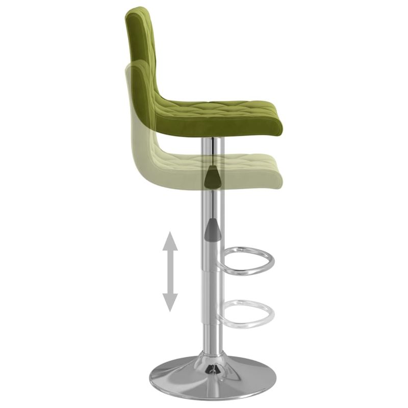 Casa si Gradina - Mobilier - Scaune si fotolii - Scaune - Scaune de bar, 2 buc., verde deschis, catifea - Infinity.ro