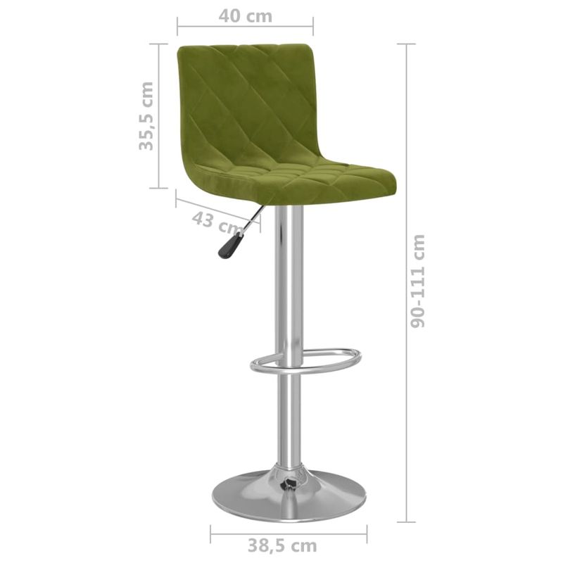 Casa si Gradina - Mobilier - Scaune si fotolii - Scaune - Scaune de bar, 2 buc., verde deschis, catifea - Infinity.ro