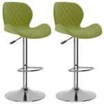 Casa si Gradina - Mobilier - Scaune si fotolii - Scaune - Scaune de bar, 2 buc., verde deschis, catifea - Infinity.ro