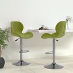 Casa si Gradina - Mobilier - Scaune si fotolii - Scaune - Scaune de bar, 2 buc., verde deschis, catifea - Infinity.ro