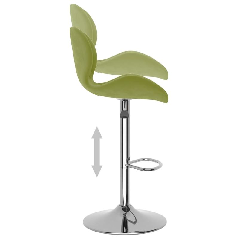 Casa si Gradina - Mobilier - Scaune si fotolii - Scaune - Scaune de bar, 2 buc., verde deschis, catifea - Infinity.ro
