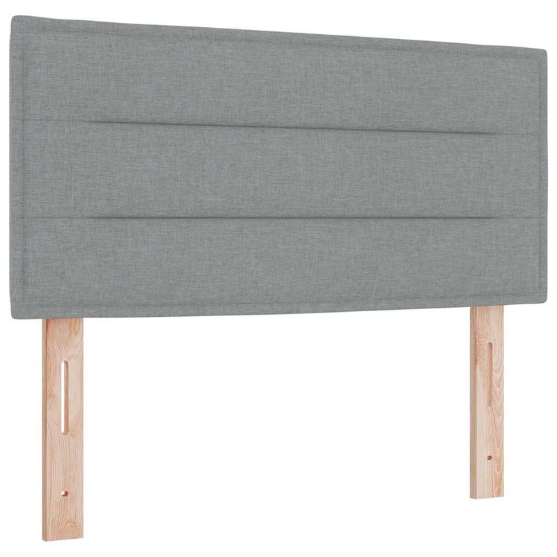 Casa si Gradina - Mobilier - Paturi si accesorii - Paturi - Pat cu Saltea cu Arcuri Gri deschis 90 x 190 cm tesatura - Infinity.ro
