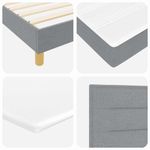 Casa si Gradina - Mobilier - Paturi si accesorii - Paturi - Pat cu Saltea cu Arcuri Gri deschis 90 x 190 cm tesatura - Infinity.ro