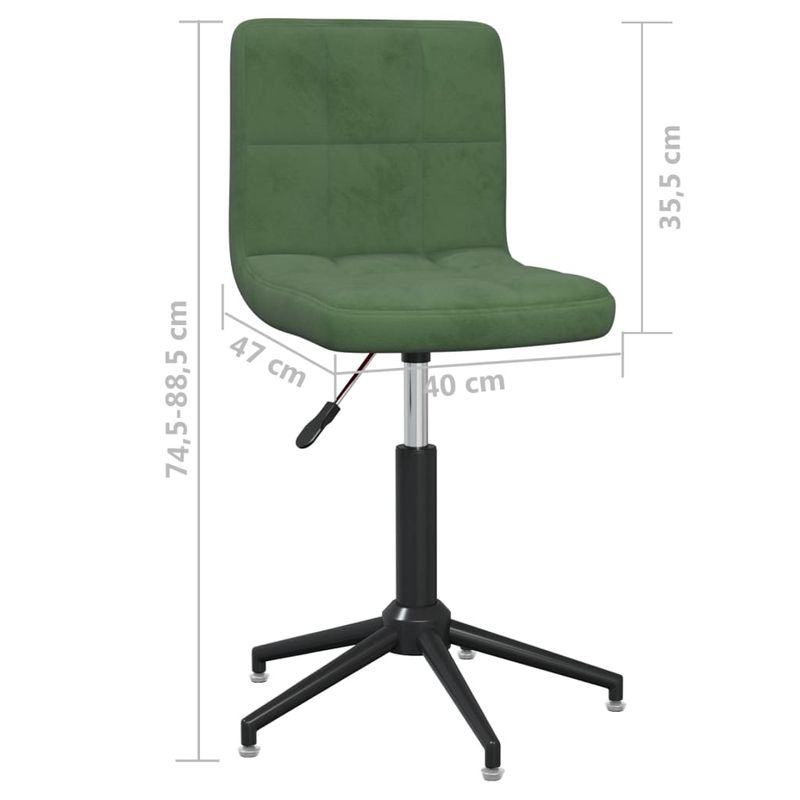 Casa si Gradina - Mobilier - Scaune si fotolii - Scaune - Scaun de birou pivotant, verde inchis, catifea - Infinity.ro