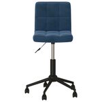 Casa si Gradina - Mobilier - Scaune si fotolii - Scaune - Scaune de bucatarie pivotante, 2 buc., albastru, catifea - Infinity.ro