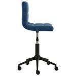 Casa si Gradina - Mobilier - Scaune si fotolii - Scaune - Scaune de bucatarie pivotante, 2 buc., albastru, catifea - Infinity.ro