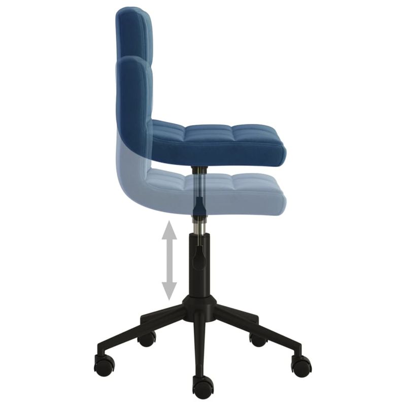 Casa si Gradina - Mobilier - Scaune si fotolii - Scaune - Scaune de bucatarie pivotante, 2 buc., albastru, catifea - Infinity.ro