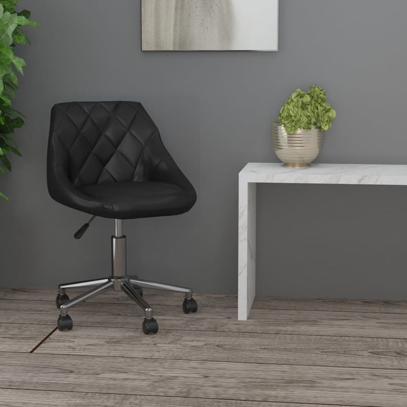 Casa si Gradina - Mobilier - Scaune si fotolii - Scaune - Scaun de birou pivotant, negru, piele ecologica - Infinity.ro