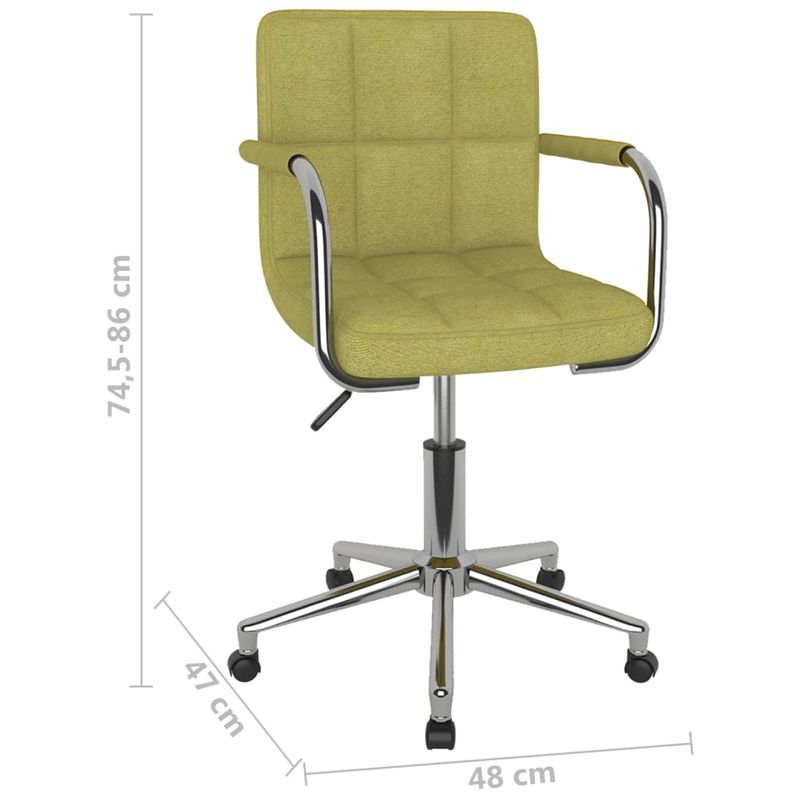 Casa si Gradina - Mobilier - Scaune si fotolii - Scaune - Scaune de bucatarie pivotante, 2 buc., verde, material textil - Infinity.ro