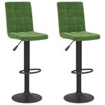 Casa si Gradina - Mobilier - Scaune si fotolii - Scaune - Scaune de bar, 2 buc., verde inchis, catifea - Infinity.ro