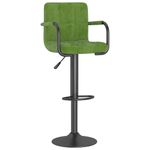 Casa si Gradina - Mobilier - Scaune si fotolii - Scaune - Scaun de bar, verde deschis, catifea - Infinity.ro