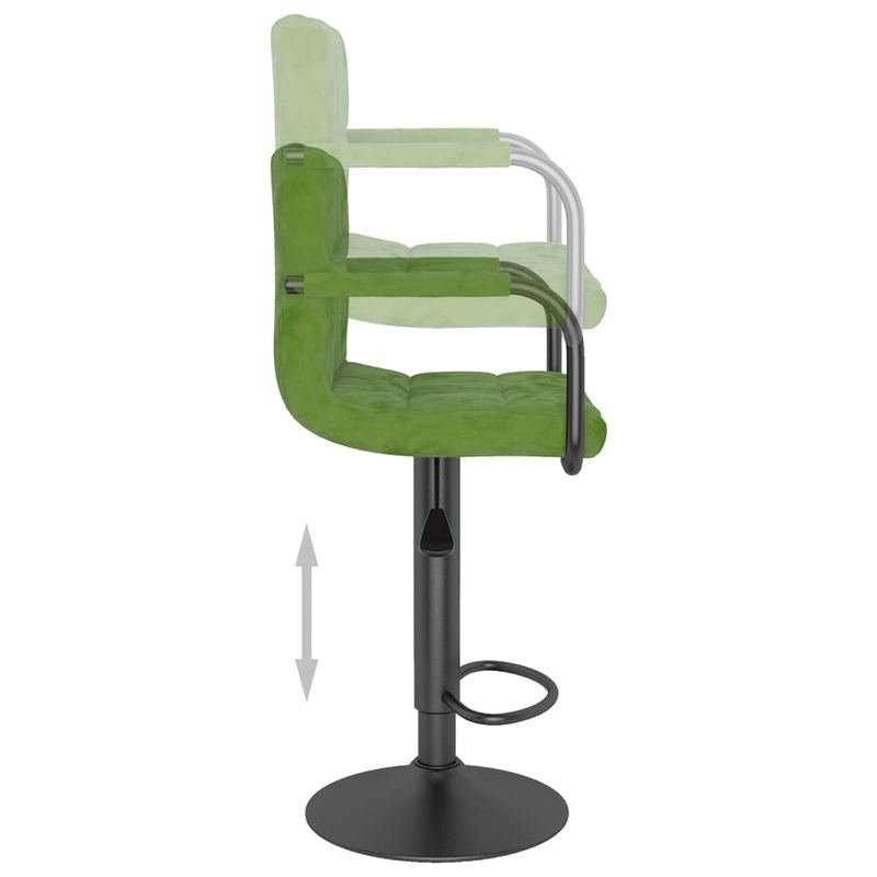 Casa si Gradina - Mobilier - Scaune si fotolii - Scaune - Scaun de bar, verde deschis, catifea - Infinity.ro