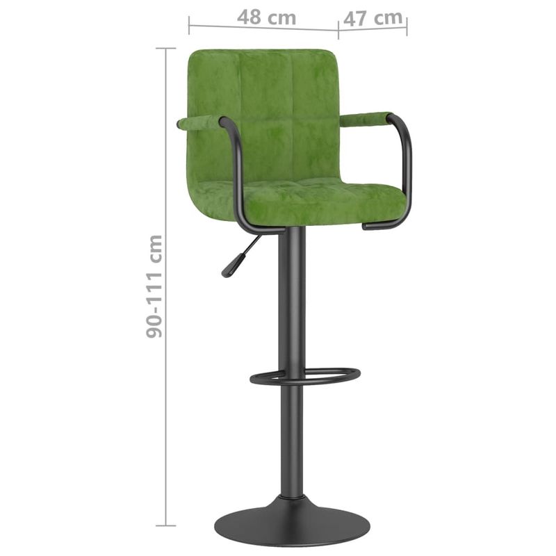 Casa si Gradina - Mobilier - Scaune si fotolii - Scaune - Scaun de bar, verde deschis, catifea - Infinity.ro