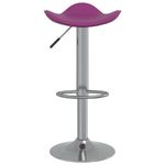 Casa si Gradina - Mobilier - Scaune si fotolii - Scaune - Scaune de bar, 2 buc., violet, otel cromat si piele ecologica - Infinity.ro
