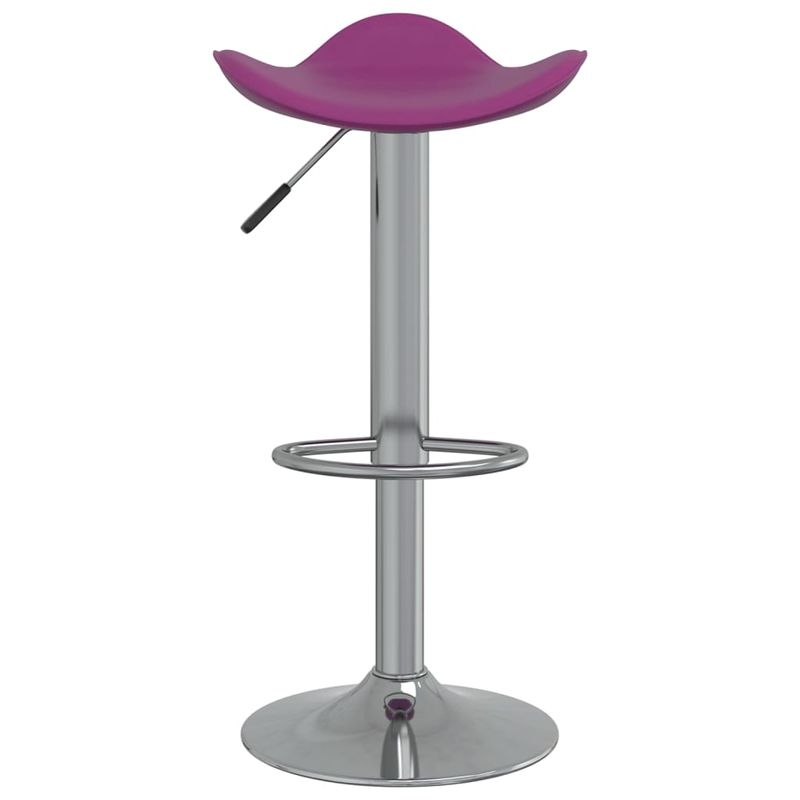 Casa si Gradina - Mobilier - Scaune si fotolii - Scaune - Scaune de bar, 2 buc., violet, otel cromat si piele ecologica - Infinity.ro