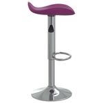 Casa si Gradina - Mobilier - Scaune si fotolii - Scaune - Scaune de bar, 2 buc., violet, otel cromat si piele ecologica - Infinity.ro